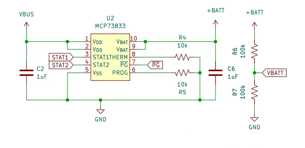 MCP73833-based battery charger